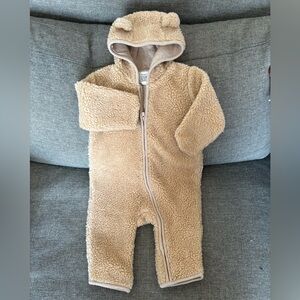 Baby Gap bear one piece with bear ears, 6-12 months